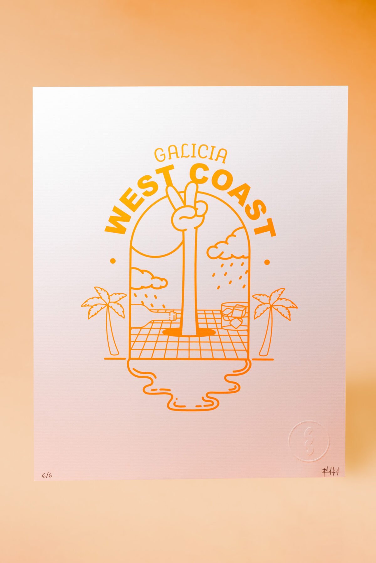 Serigrafía West Coast Naranja