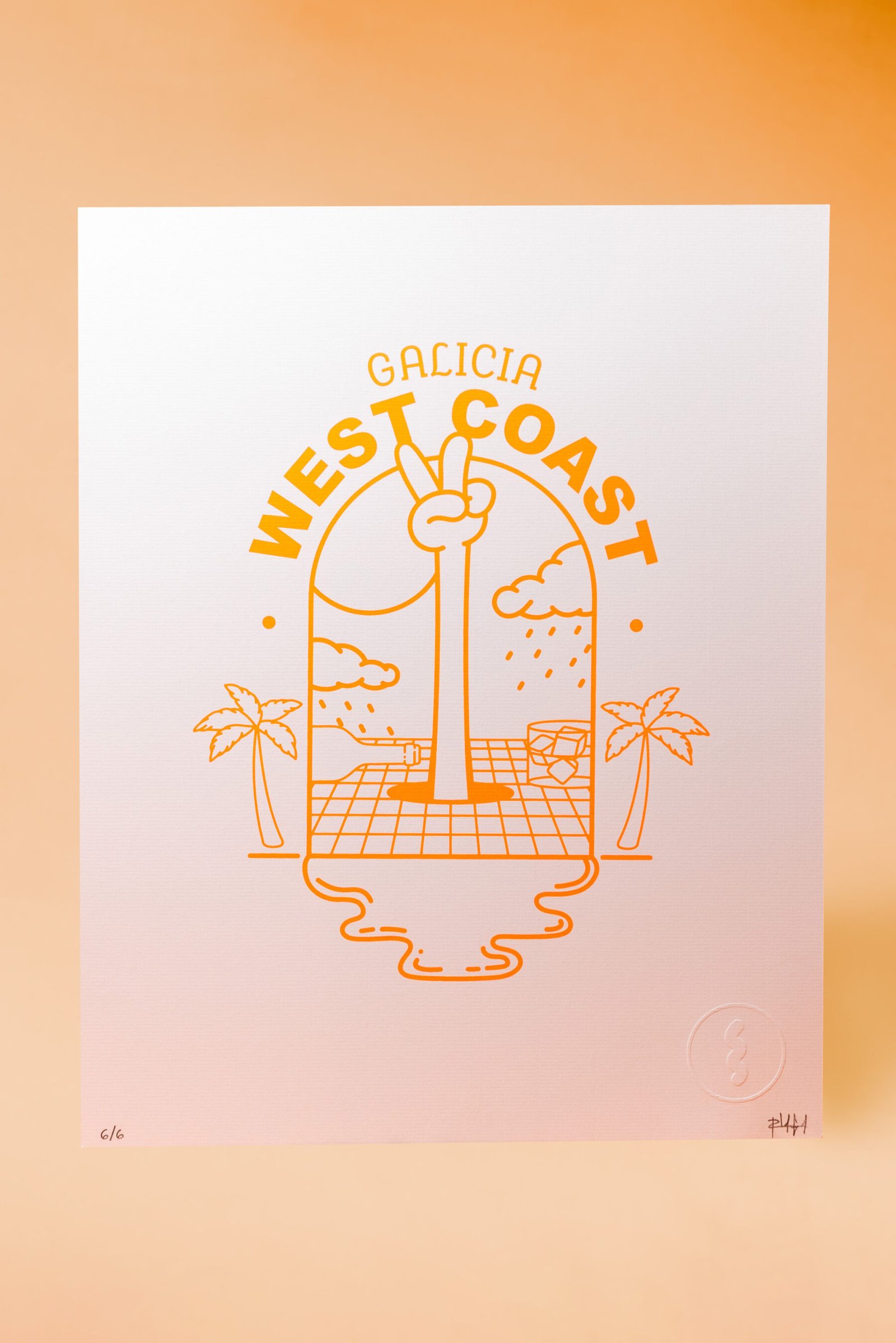 Serigrafía West Coast Naranja