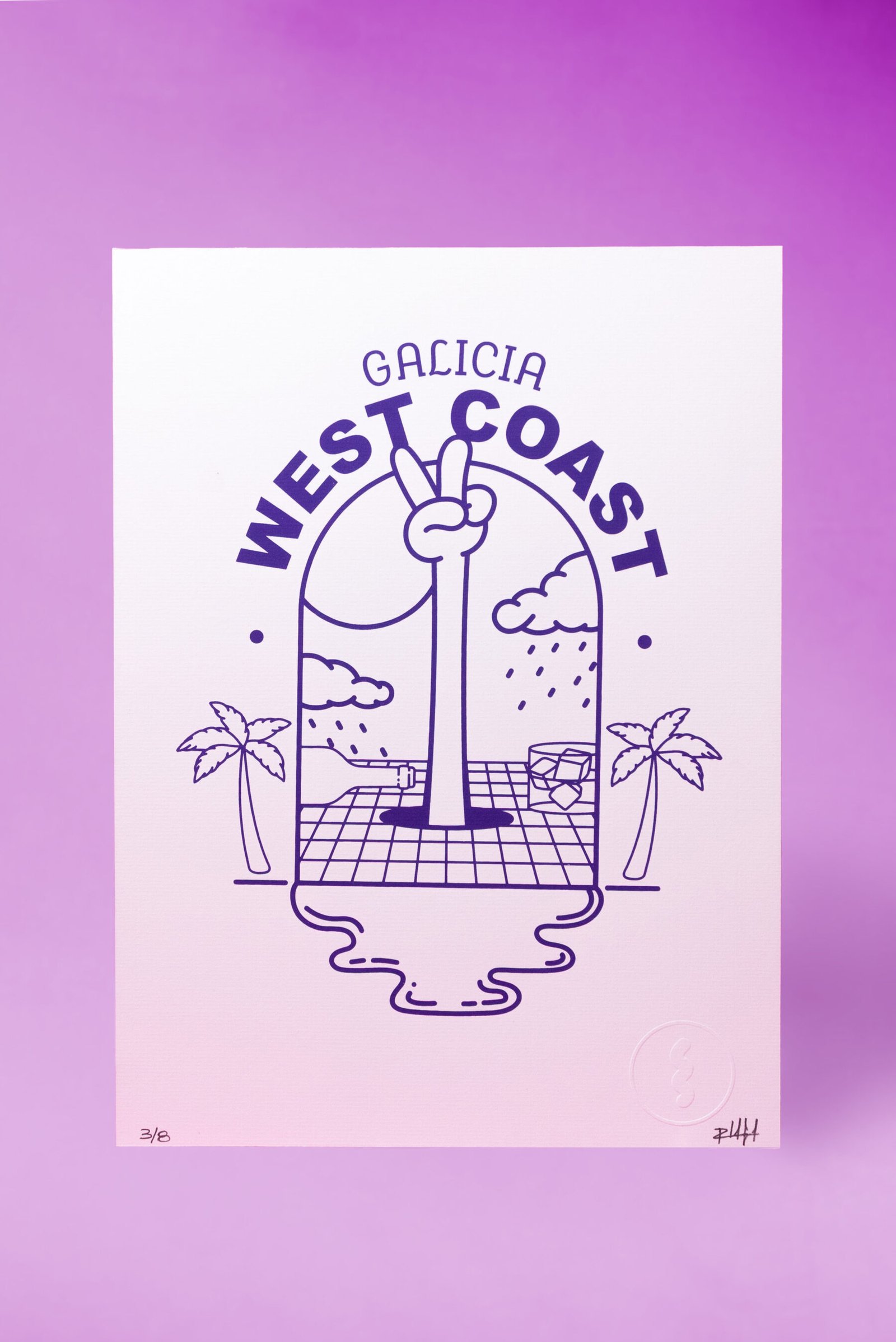 Serigrafía West Coast Violeta