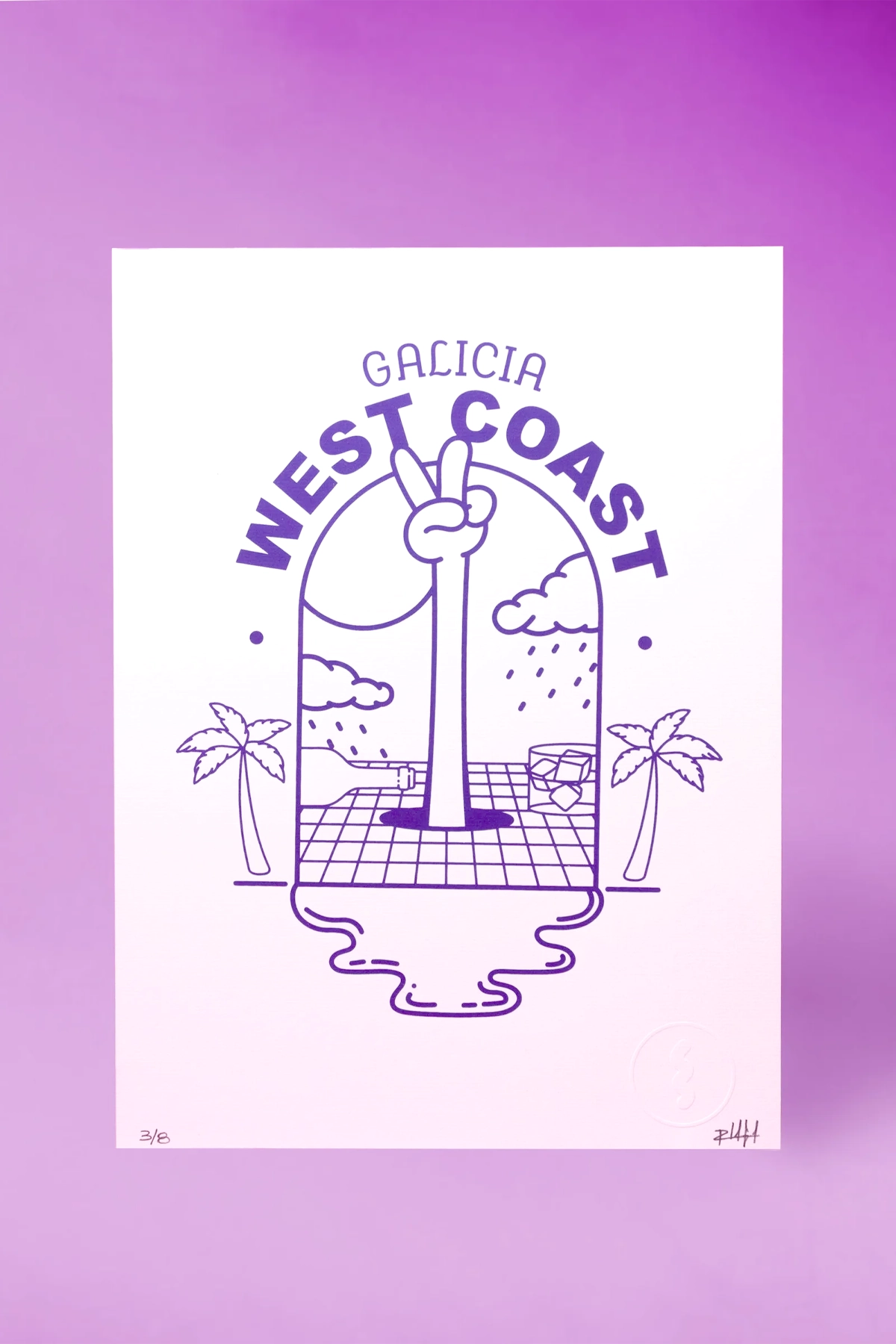 Serigrafía West Coast Violeta