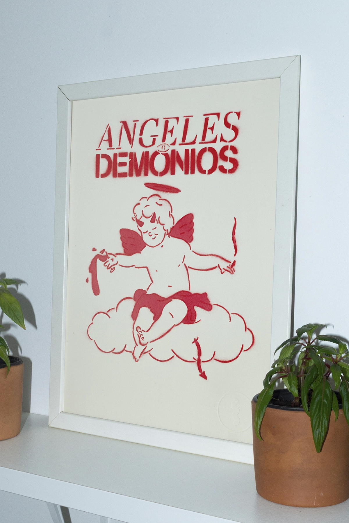 Lámina Stencil Angeles o Demonios